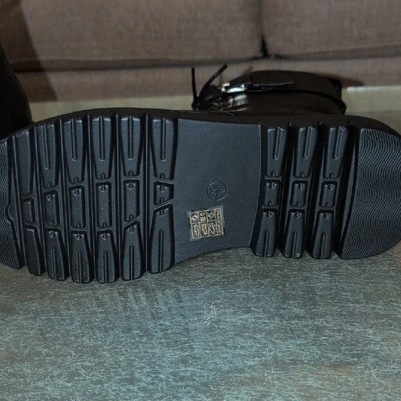 Black Lace-Up Women's Boots - Picture 7 of 7